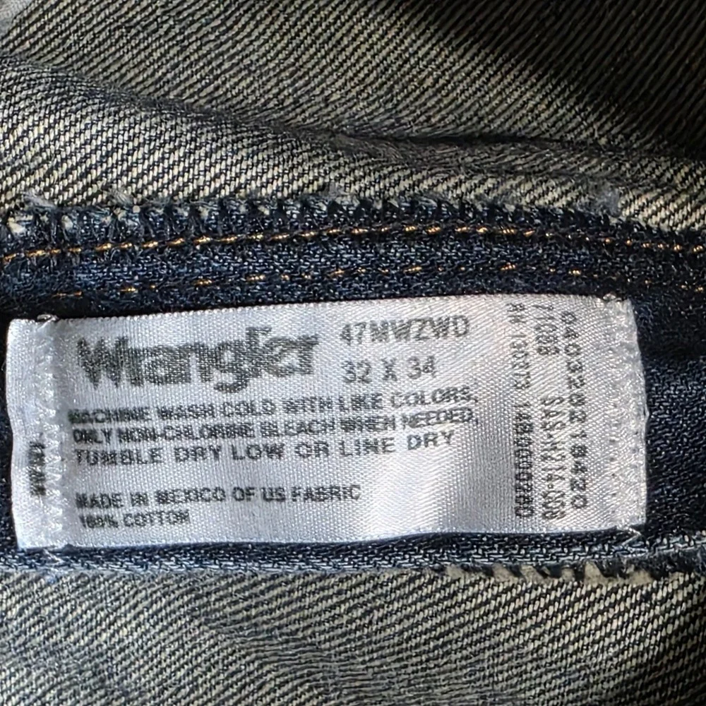 Wrangler 47MWZ Premium‎ Performance Mens 32x34 Regular Fit Cowboy Cut Jeans Blue